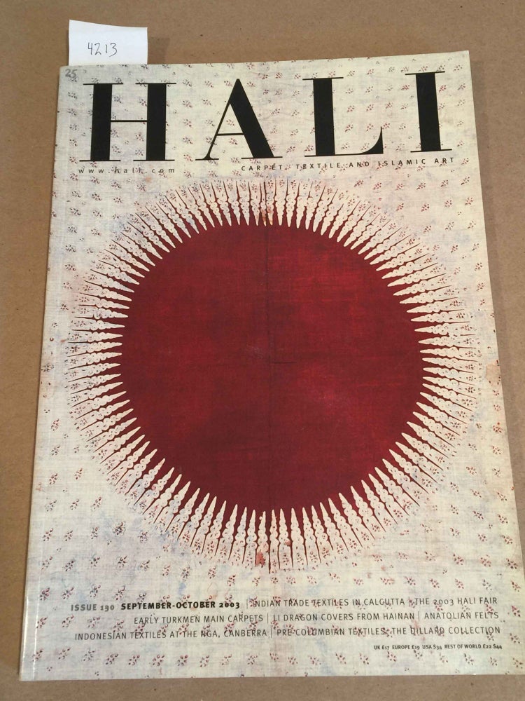 Item #4213 HALI Carpet, Textile and Islamic Art 2003 issue 130. Daniel Shaffer.