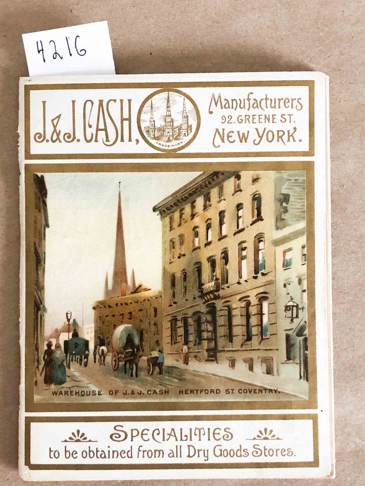 Item #4216 J. &. J. Cash Manufacturers Specialties to be obtained from all Dry Goods Stores (embroidered goods catalog). J. Cash, J.