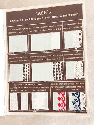 J. &. J. Cash Manufacturers Specialties to be obtained from all Dry Goods Stores (embroidered goods catalog)