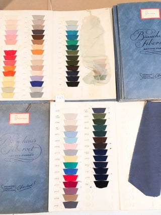 Item #4223 Bianchini's Fiberset Better Fabrics (textile manufacturer sample books of silk)....
