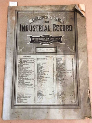 Item #4306 The Manufacturers' Review and Industrial Record a Monthly Journal Devoted to the...
