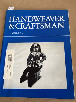 Item #4335 Handweaver and Craftsman Vol. 26 (no. 5) 1975. Eileen McCarthy, ed