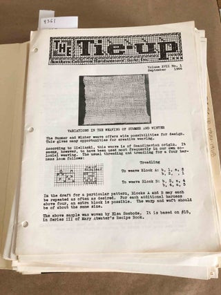 Item #4361 The Tie Up (newsletter - journal 69 issues 1966- 1973). Southern California Weavers...