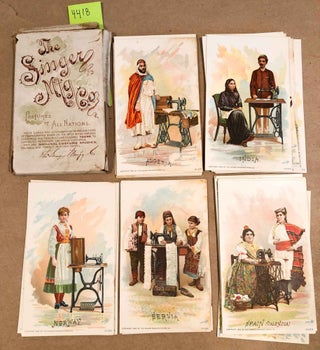 Item #4418 Costumes of all Nations - Singer Sewing Machine advertisements 36 cards in case....