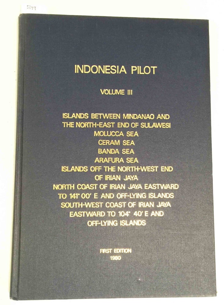 Item #5099 Indonesian Pilot Vol. III (only) N.P. 35. Hydrographer of the Navy.