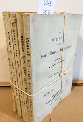 The Journal of the Bombay Natural History Society Vol. XXVII Nos.. 1- 5 1920 - 1921 (complete vol.)