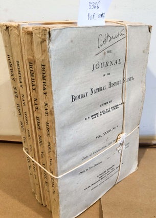 The Journal of the Bombay Natural History Society Vol. XXVIII Nos.. 1- 4 plus 2 index issues 1921 - 1922 (complete vol.)