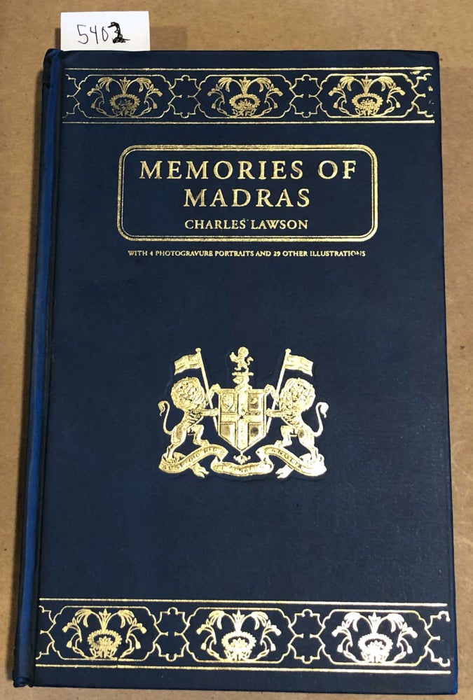 Item #5402 Memories of Madras. Charles Lawson.