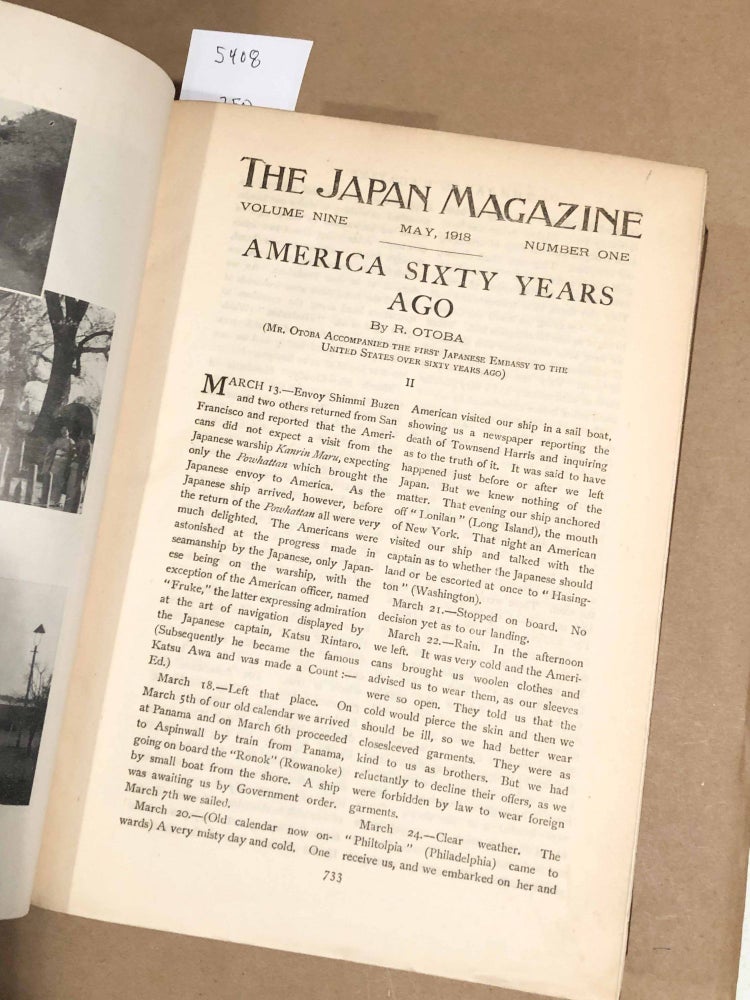 Item #5408 The Japan Magazine A Representative Monthly of Things Japan Vol. 9 - May, 1918- Apr. 1919. S. Hirayama, founder.