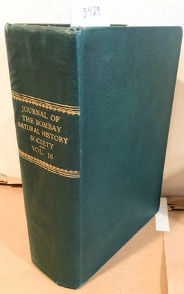 Item #5429 The Journal of the Bombay Natural History Society Vol. XVI Nos. 1 - 4 plus index bound...