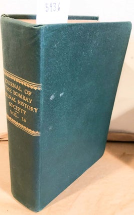 Item #5436 The Journal of the Bombay Natural History Society Vol. XIV Nos. 1, 2, 3, 4 plus index ...