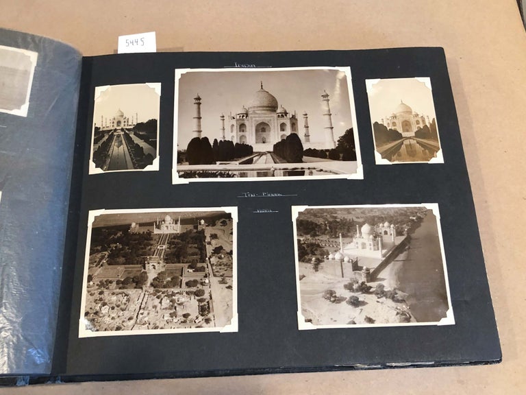 Item #5445 Photograph Album of trip to Egypt, Middle East, India, Singapore, Hong Kong ca. 1933. unknown.