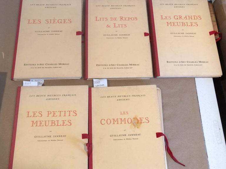 Item #6269 Les Beaux Meubles Francais Anciens (5 parts) Les Commodes, Les Petits Meubles, Les Grands Meubles, Les De Repos et Lits, Les Sieges. Guillaume Janneau.