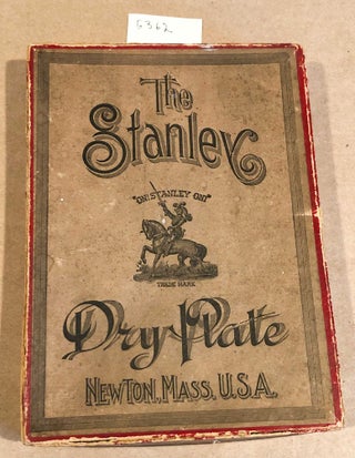 Stanley Dry Plate 5 x 7 Newton Massachusetts Photography box with glass negative plate of woman ca. 1880