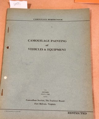 Item #6431 Camouflage Painting of Vehicles & Equipment. The Engineer Board Camouflage Section