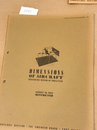 Item #6437 Dimensions of Aircraft Governing Design of Facilities (Camouflage). The Engineer...