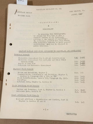 Item #6442 More than 25 Bulletins on various aspects of Camouflage 1942. Camouflage Section