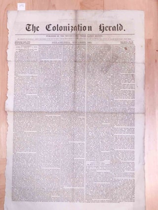 Item #7142 The Colonization Herald - New Series No. 63 Sept. 1855