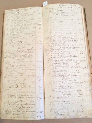 Enosburgh or Sheldon Vermont account book for Shoe and Boot maker and leather worker 1824-1837