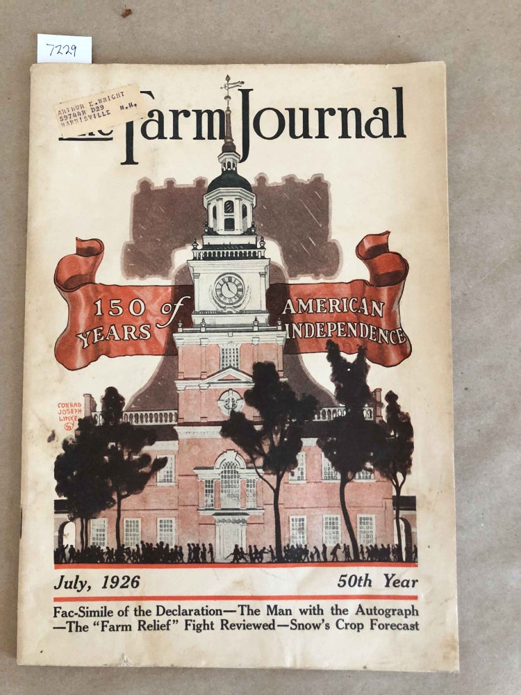 Item #7229 The Farm Journal, July, 1926 50th Year (Vol. L, no. 7). Arthur H. Jenkins, ed.