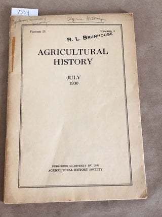 Item #7334 Agricultural Magazine Vol. IV, no. 3 July, 1930. E. Merton Coulter, Solon J., Buck