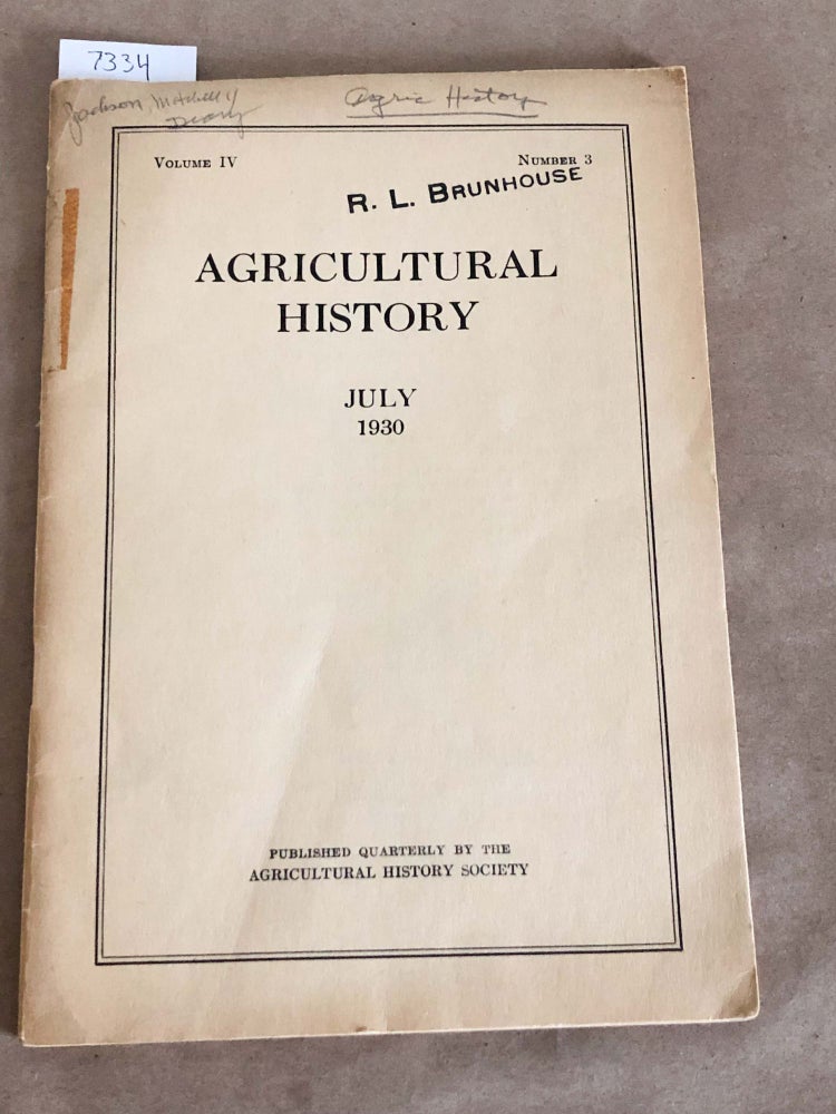 Item #7334 Agricultural Magazine Vol. IV, no. 3 July, 1930. E. Merton Coulter, Solon J., Buck.