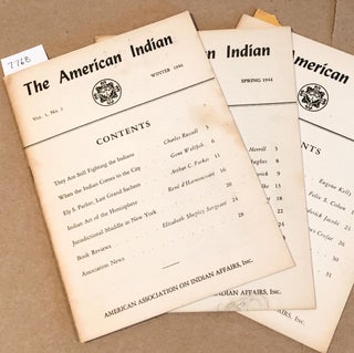 Item #7768 The American Indian Vol. 1 Nos. 2, 3, 4 1944 (3 early issues). Carl Carmer, ed