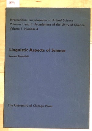 Item #8036 International Encyclopedia of Unified Science - Linguistic Aspects of Science Vol. 1...