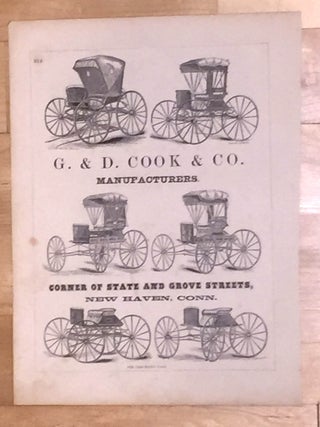 G. &. D. Cook & Co. Manufacturers and Dealers in Light Carriages, Harness & English Steel Springs (Broadsheet advertisement)