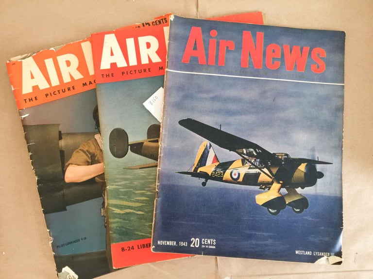 Item #8160 Air News The Picture Magazine of Aviation (Jan., Apr., Nov., 1943 3 issues). Phillip Andrews.