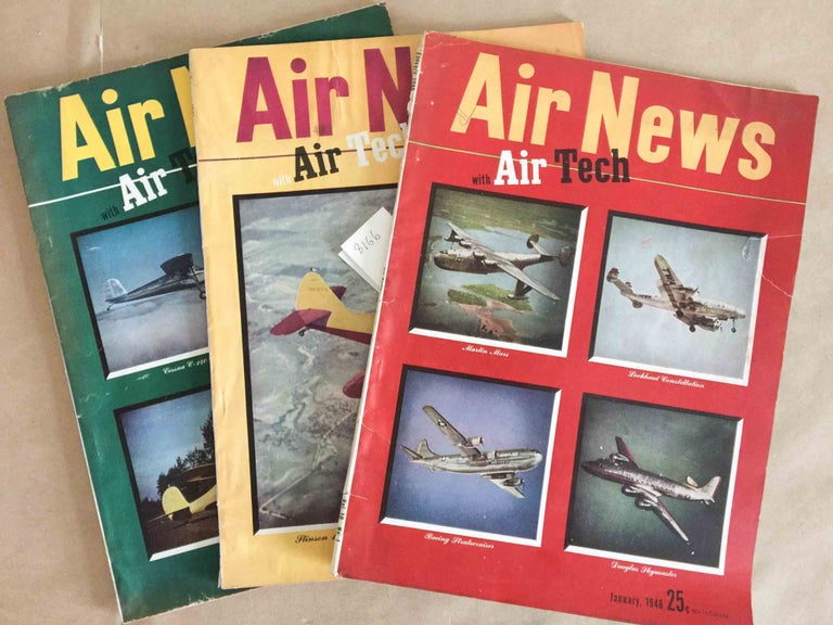 Item #8166 Air News The Picture Magazine of Aviation (Jan.-Mar., 1946 3 issues). Phillip Andrews.