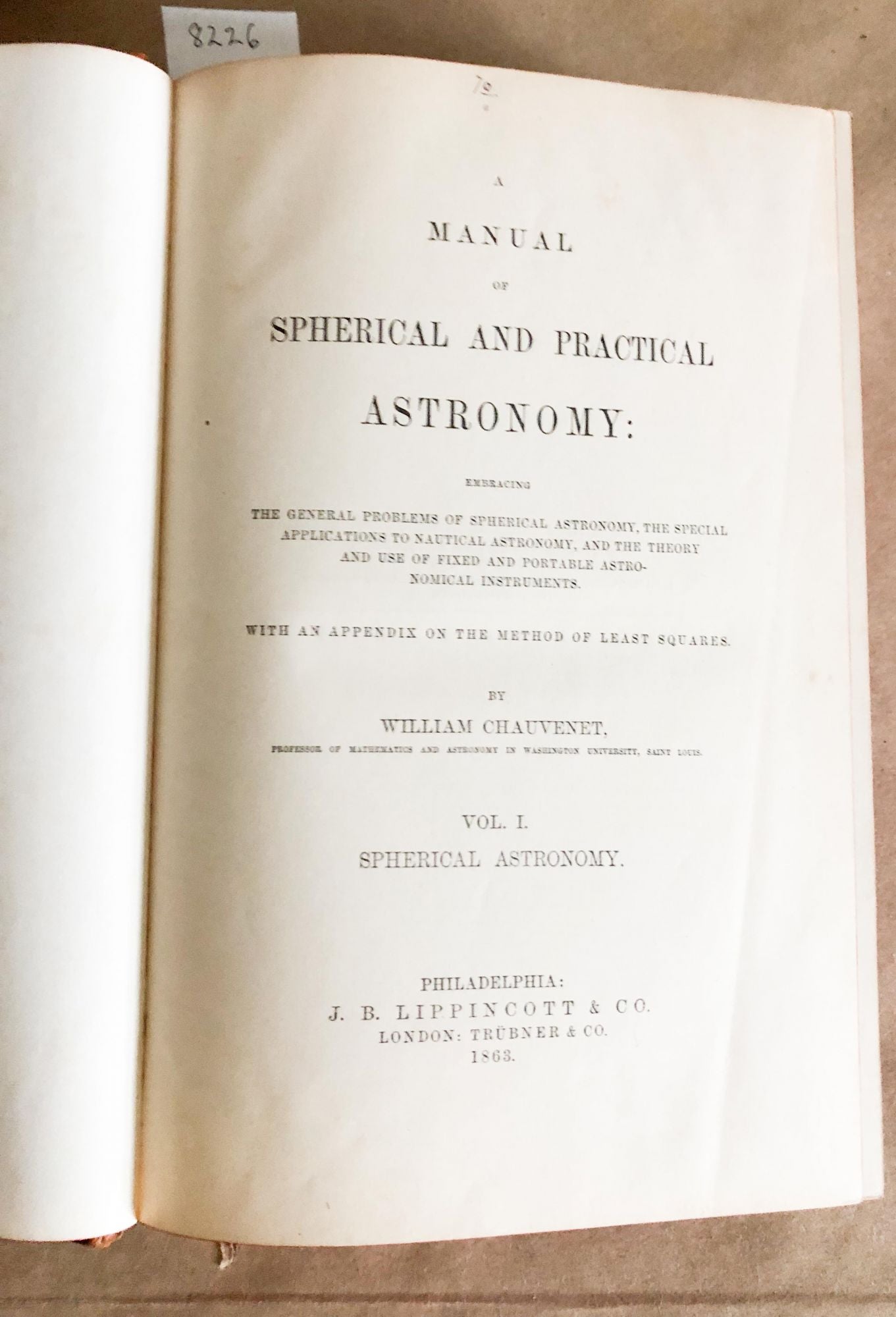 A Manual Of Spherical And Practical Astronomy | William Chauvenet ...