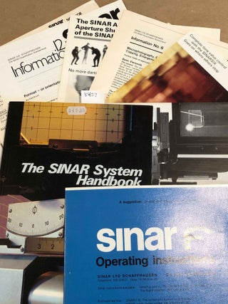 Item #8437 Sinar Camera handbook and literature (1977). Sinar