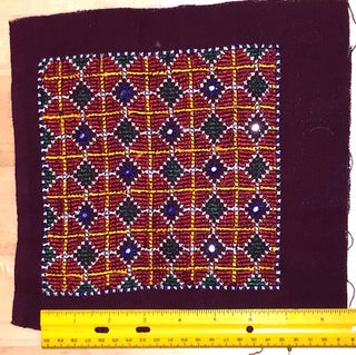Item #90002 Embroidery for Pillow or Cushion with mirrors. India