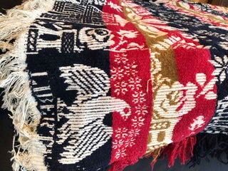 American Coverlet - no date , place or maker in weaving "Liberty".