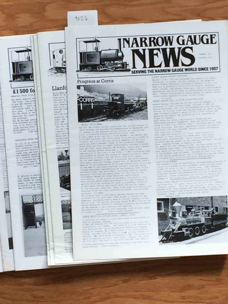 Item #9026 Narrow Gauge News (10 issues 150-159 from 1985, 1987). Alan Burgess.