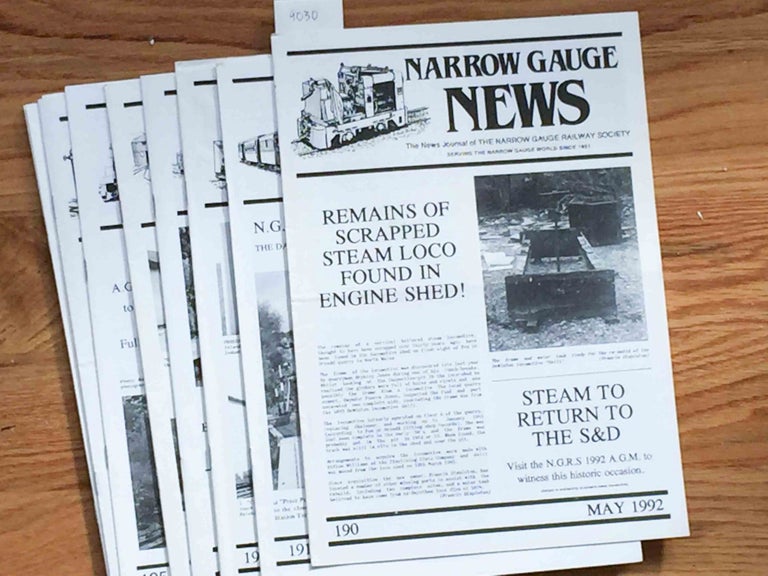 Item #9030 Narrow Gauge News (10 issues 190-199 from 1992, 1993). Alan Burgess.