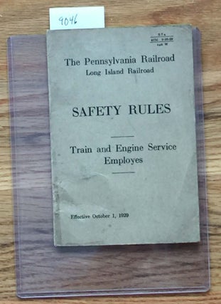 Item #9046 Safety Rules Train and Engine Service Employees, 1929. Pennsylvania Railroad