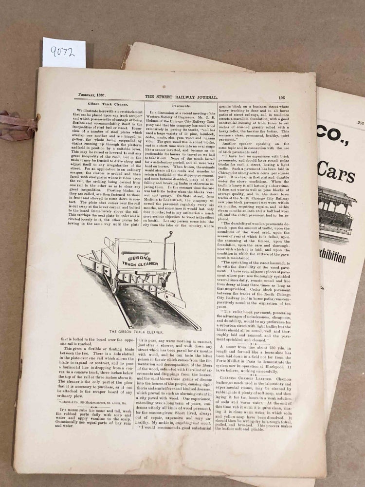 Item #9072 The Street Railway Journal (Vol. III no. 4, Feb. , 1887). E. P. Harris, ed.