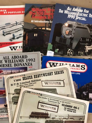 Item #9088 Williams Electric Trains 7 brochures and catalogs including 1990 Crown Edition Line....