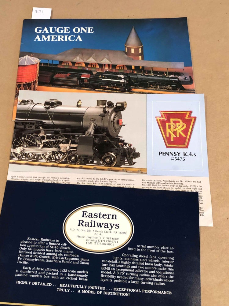 Item #9131 Gauge One America, Aster, Eastern Railways Catalogs. Aster Gauge One America, Eastern Railways.