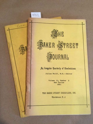 Item #9552 The Baker Street Journal - 1961 nos. 2,3 (two issues). Julian Wolff