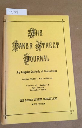 Item #9554 The Baker Street Journal - 1965 no. 4 (single issue). Julian Wolff