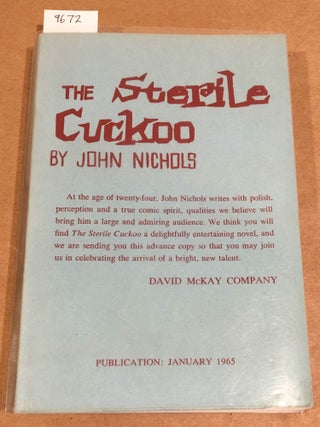 Item #9672 The Sterile Cuckoo ( review or proof copy). John Nichols