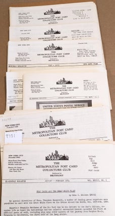 Item #9751 Metropolitan Postcard Collectors Club Bulletins (42 issues and 2 rosters 1968- 1974)....