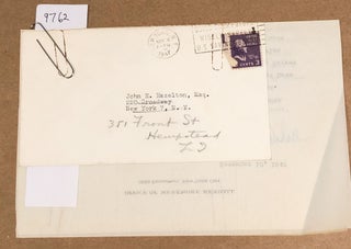 Item #9762 Typed Letter Signed by Messmore Kendall to John H. Hazelton. Messmore Kendall, John H....