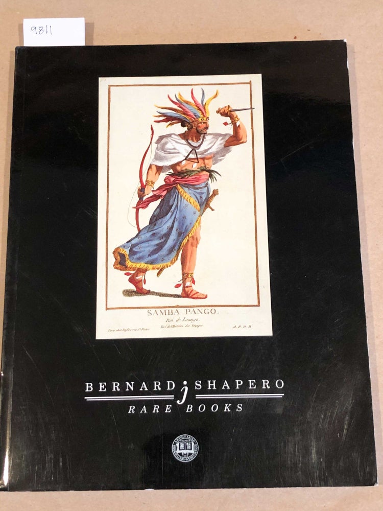 Item #9811 Catalogue Bernard Shapero Rare Books. Bernard Shapero.
