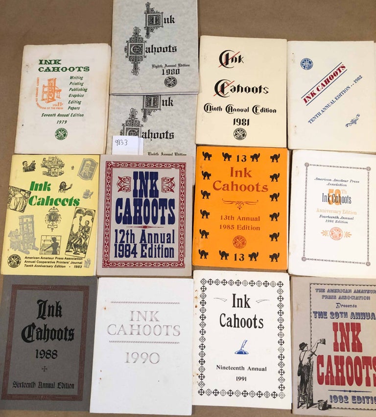 Item #9833 INK CAHOOTS an annual cooperative 13 issues from 1979 - 1992 - incomplete run. many.
