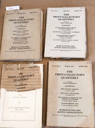 Item #9841 The Print - Collector's Quarterly Vol. 2 Numbers 1, 2, 3, 4 1913. Frederick...