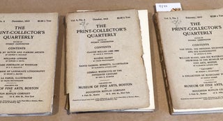 Item #9844 The Print - Collector's Quarterly Vol. 5 Numbers 1, 3, 4, only 1915. Frederick...